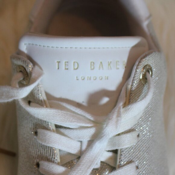 Ted Baker Feeko Silver Sneaker shoes size 7.5 - Picture 7 of 9